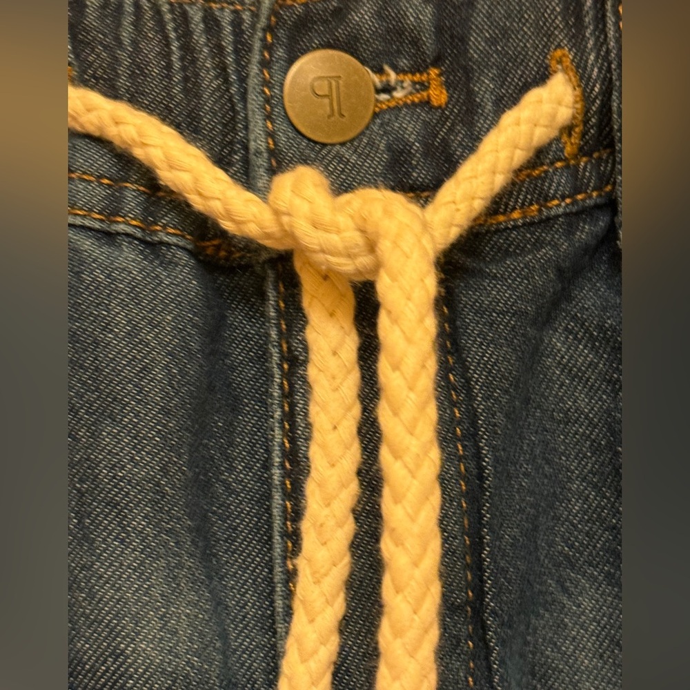 Pilcro Drawstring Pull-On Wide-Leg Jeans - Picture 7 of 14